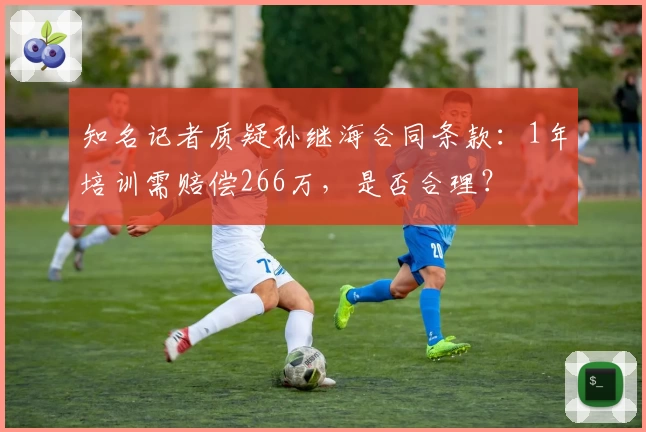 知名记者质疑孙继海合同条款：1年培训需赔偿266万，是否合理？